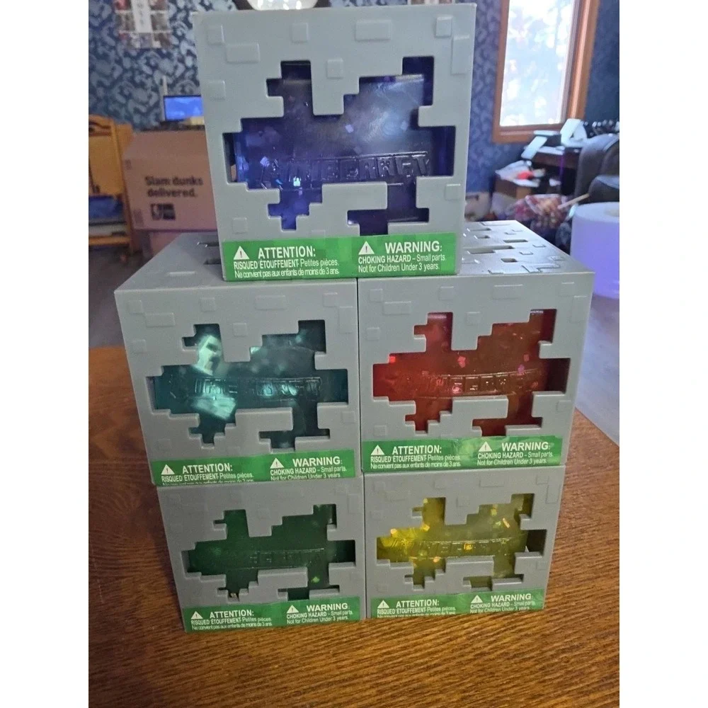 MINECRAFT JELLY CUBES - Viral Squishy NEW + RARE - Complete Set of 5 SHIPS TODAY